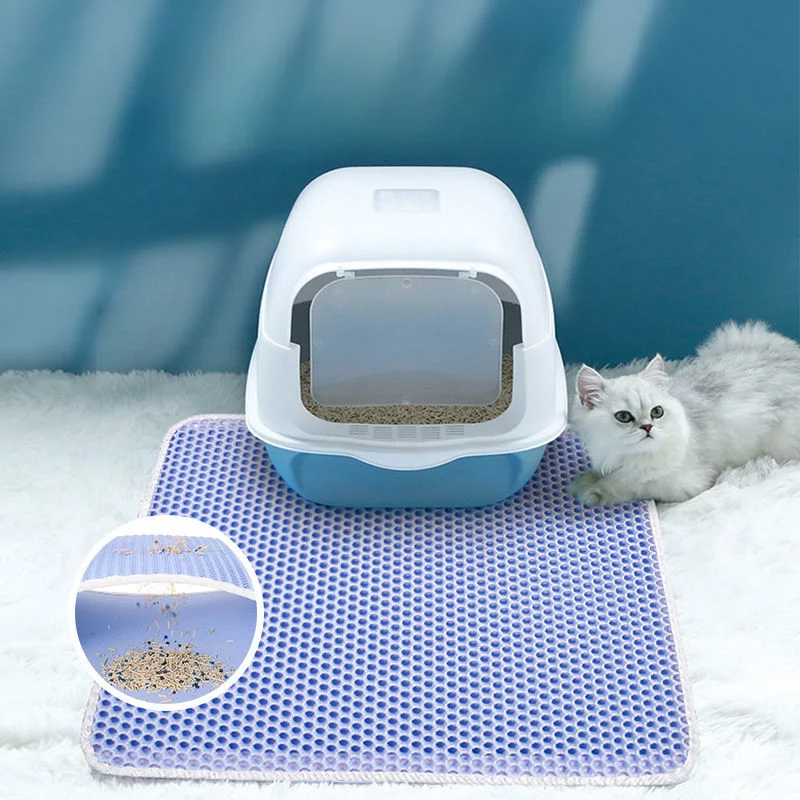 

Cat Litter Mat Double Layer Filtration Anti Belt Out Litter Anti Splash Toilet Wash Pet Scratch Large Rub Foot Cat litter Mat