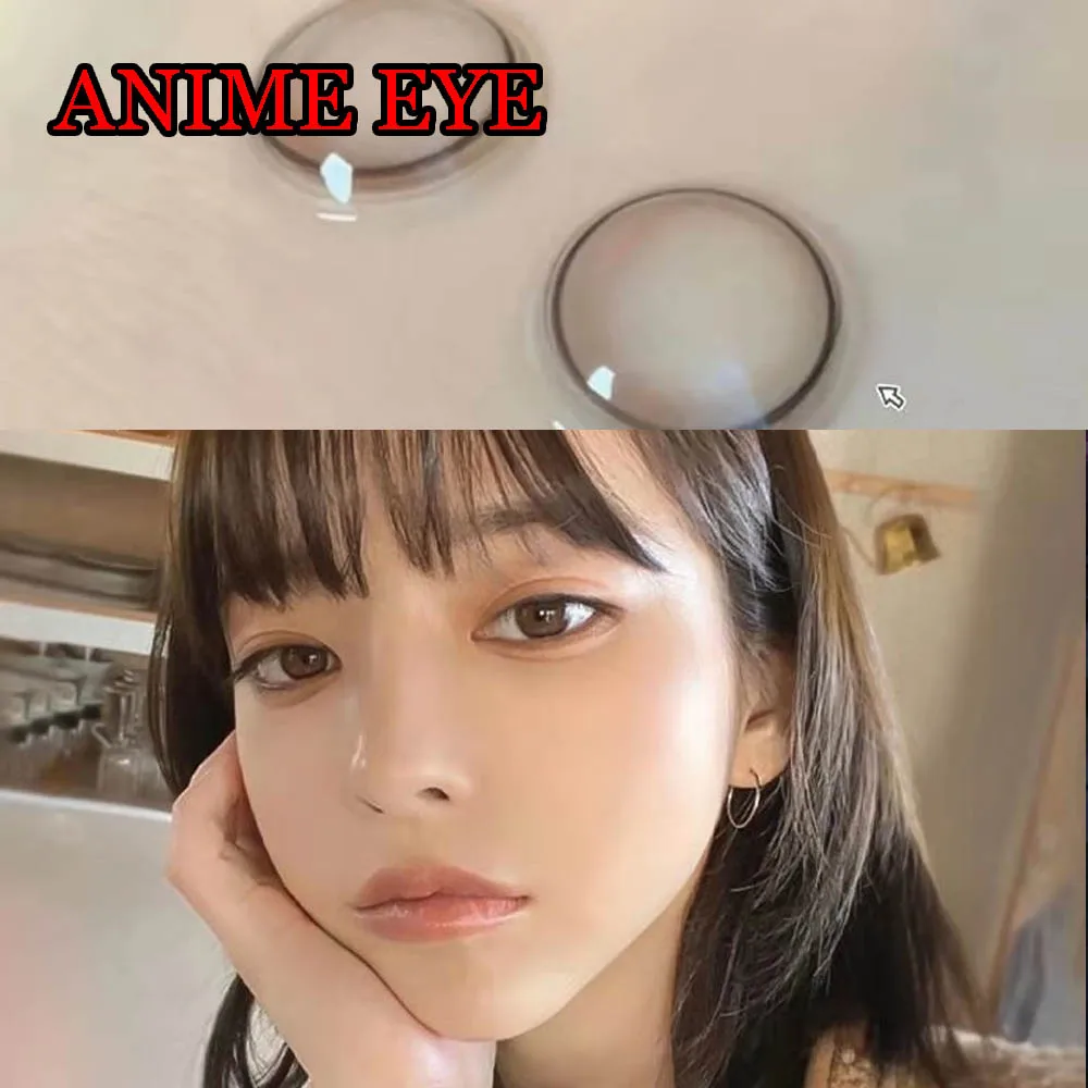 

14.00mm Soft Contacts Lenses with Power Colour Women Men Accessories lentes de contacto Anime Eye Black