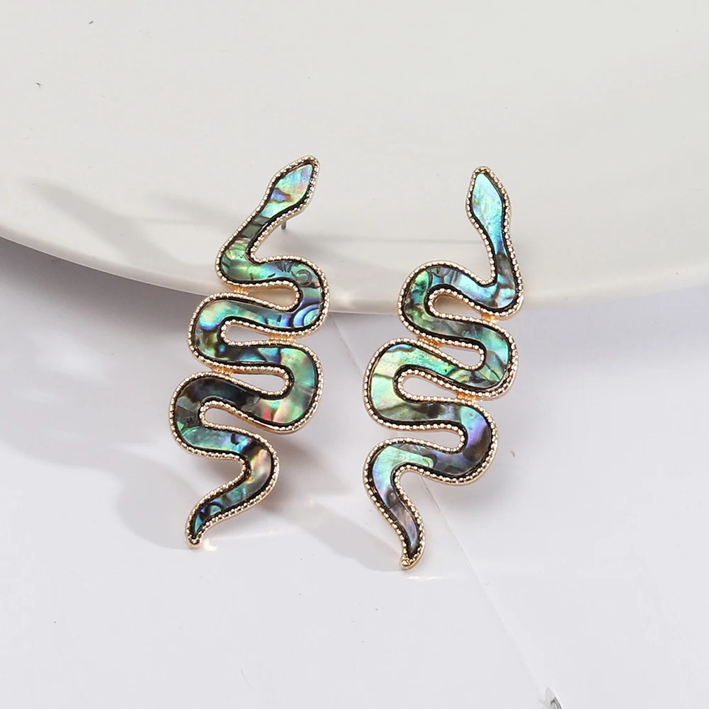 

1Pair Trendy Vintage Snake Shape Stud Earrings For Women Girl Retro Exaggeration Punk Earrings Cute Small Earring Jewelry Gifts