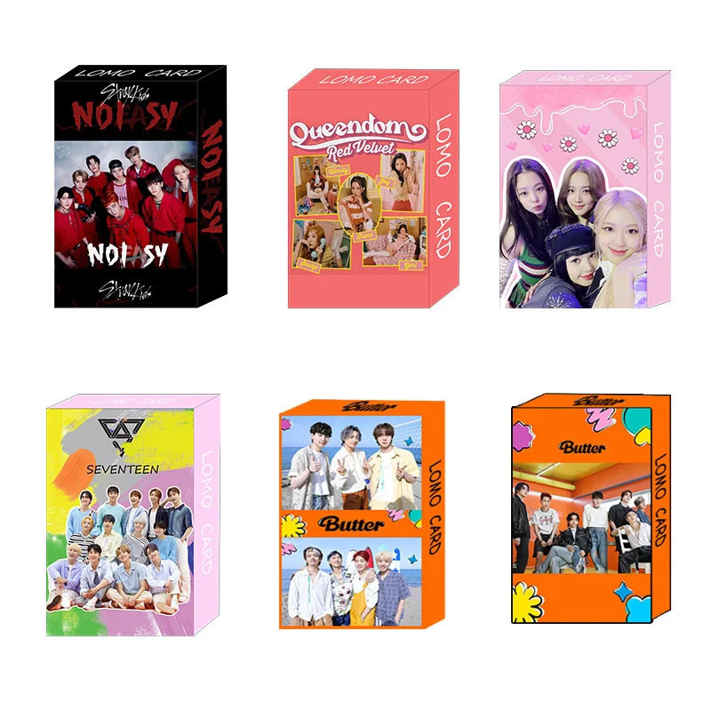 

KPOP New Boys Group stray kids aespa twice seventeen New Album Concept Photos High Quality LOMO Photo Cards Postcards Gifts SUGA