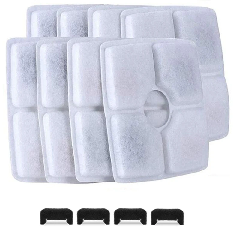 

Диспенсер для воды для домашних животных, фильтр с 8 фильтрами, 4 фильтра, хлопок, 12 шт.