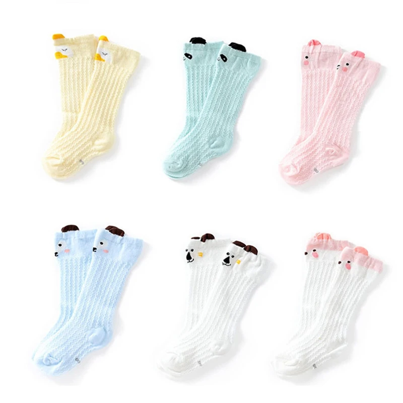 

Summer Baby Girl Cartoon Animal Mesh Solid Soft Breathable Knee Socks Children Clothes Accessories