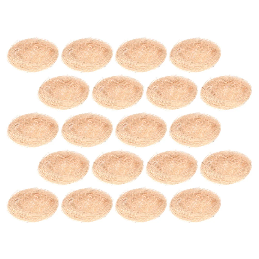 

20 Pcs Simulated Bird Nest Home Décor Mini Bird House Easter Desktop Nests Easter Decorations Bird Silk Sparrow Ornament