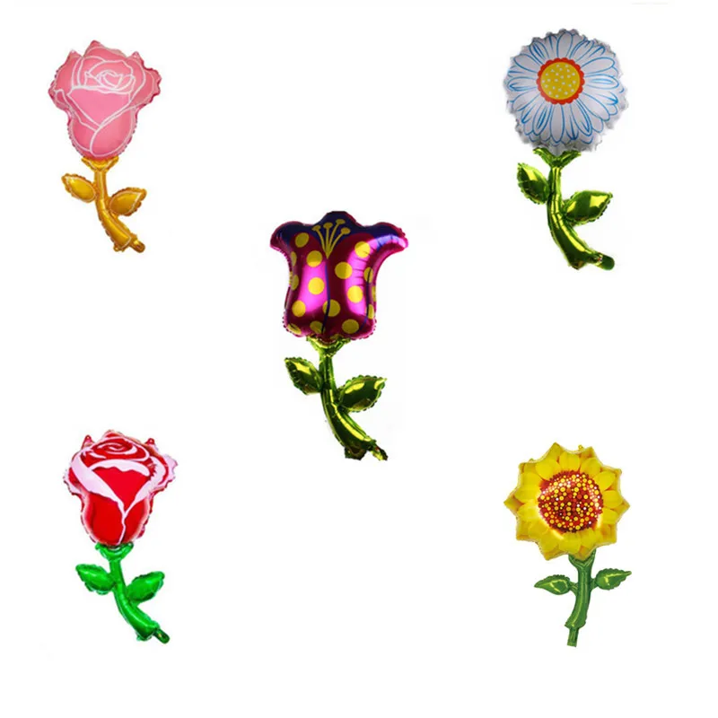 

New large rose flower sunflower aluminum film balloon decoration party bar decoration balloon