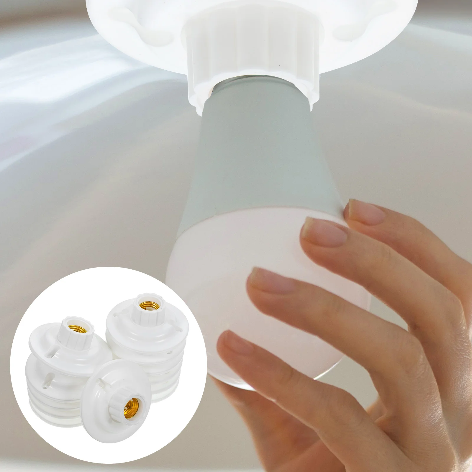 

12 Pcs Plum Lamp Holder Socket Holders Plug Outlet Component E27 Light Bulb Base Plastic Ceiling Desk