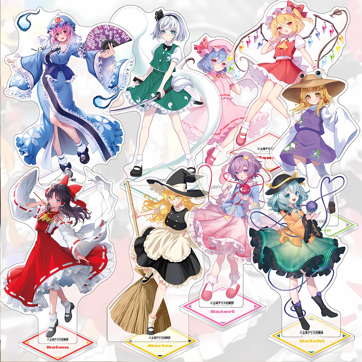 Фото Акриловая подставка 15 см по аниме Touhou Project: Сакуя, Фландре. Подарок на День независимости. Настольная фигурка, брелок по манге Touhou. №1