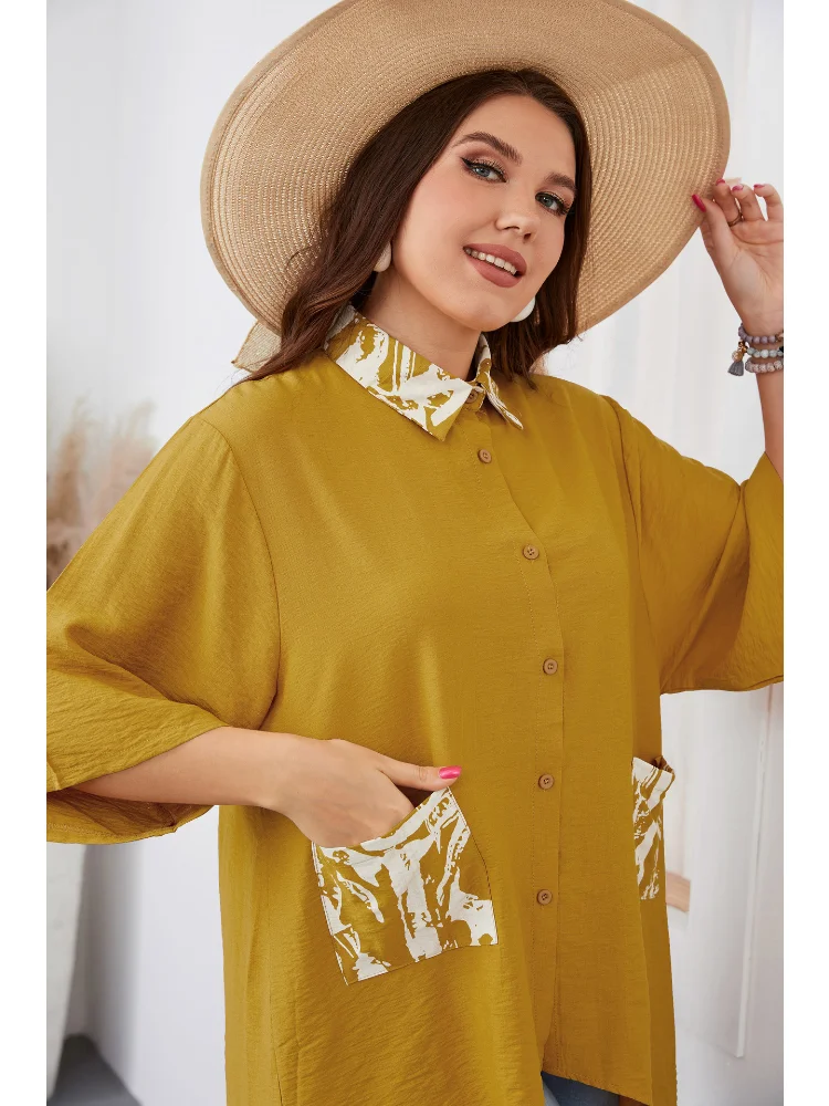 Loose irregular large-size shirt fashion explosion blouse plus size feminino T-Shirts