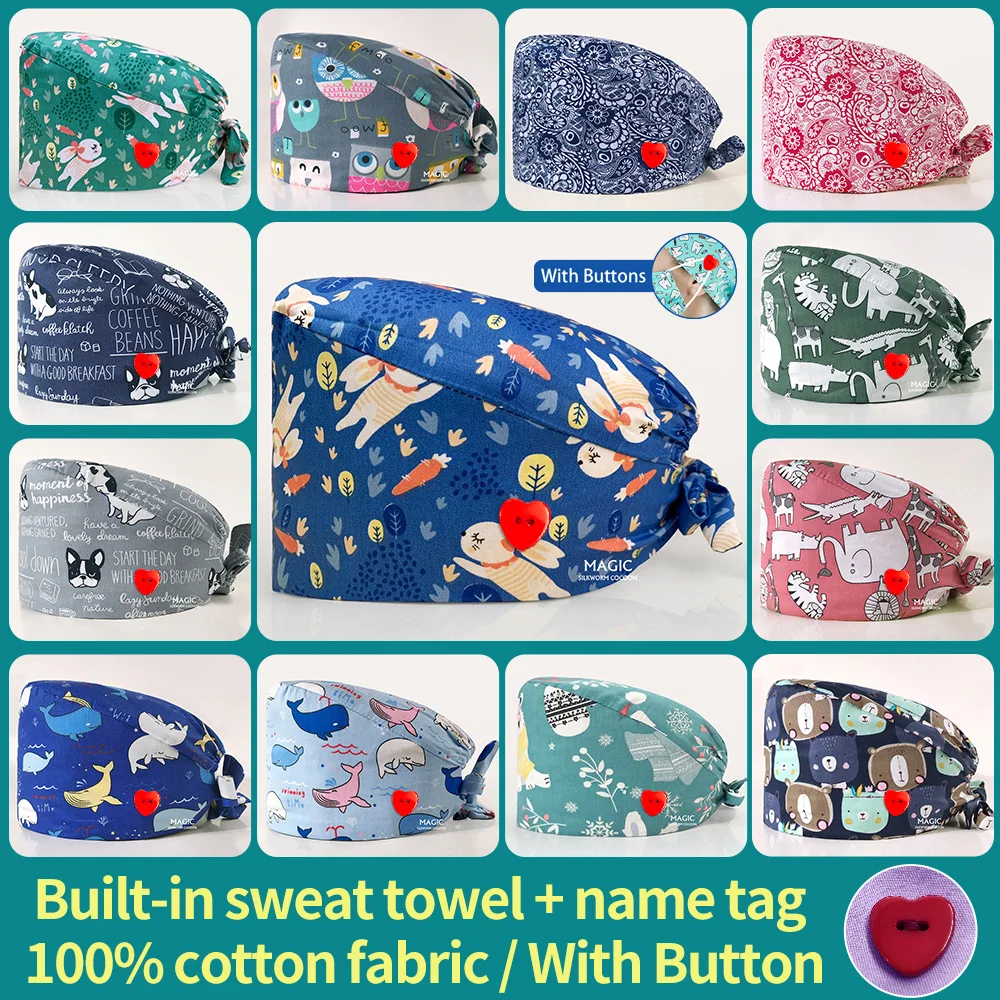 

Колпачки унисекс с разноцветным рисунком животных