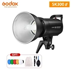 Godox SK300II профессиональная компактная студийная вспышка 300Ws для фотостудии прямая трансляция youtube PK Aputure Godox 150Wii