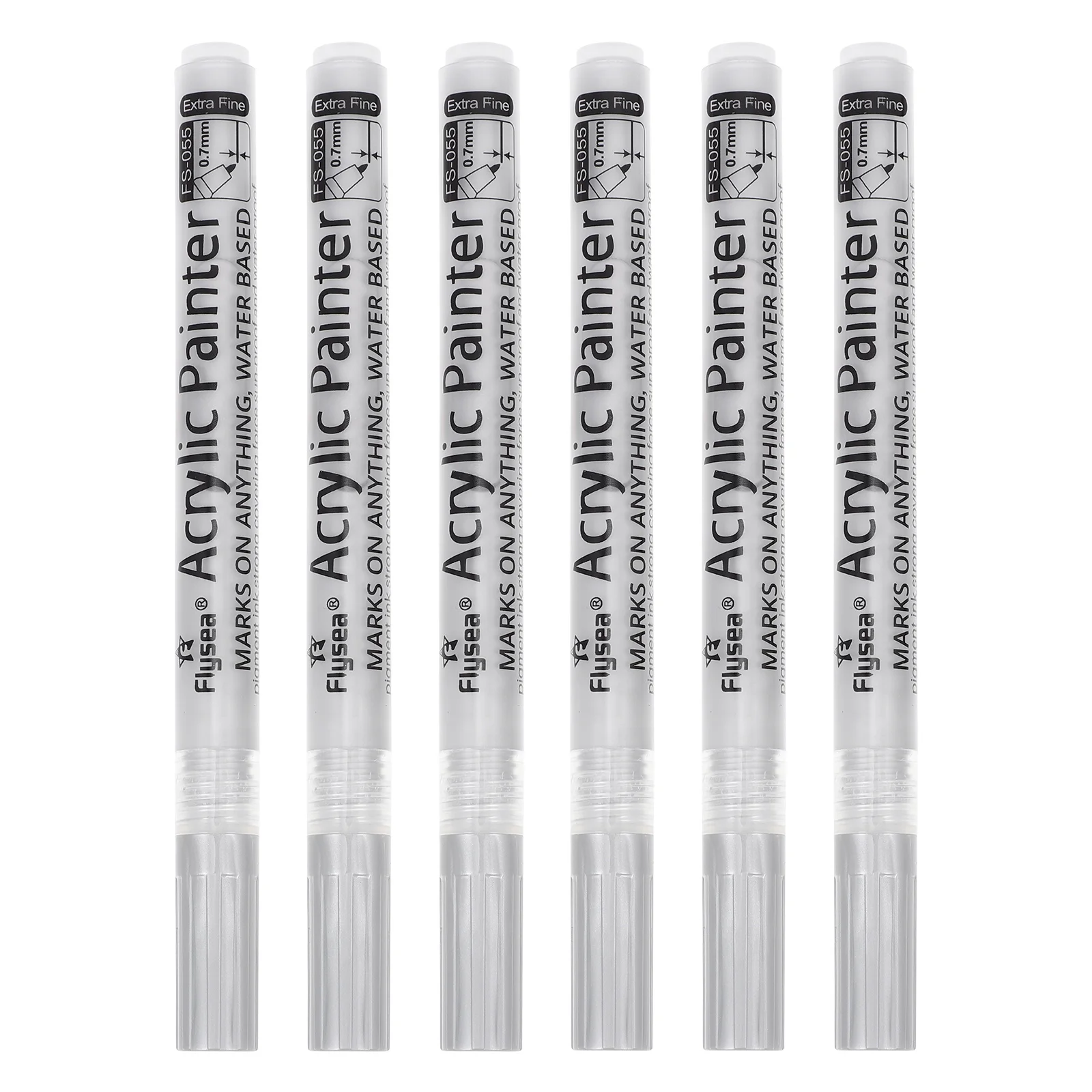 

6Pcs Odorless Marker Pens Marking Pens Paint Markers School Students Stationery