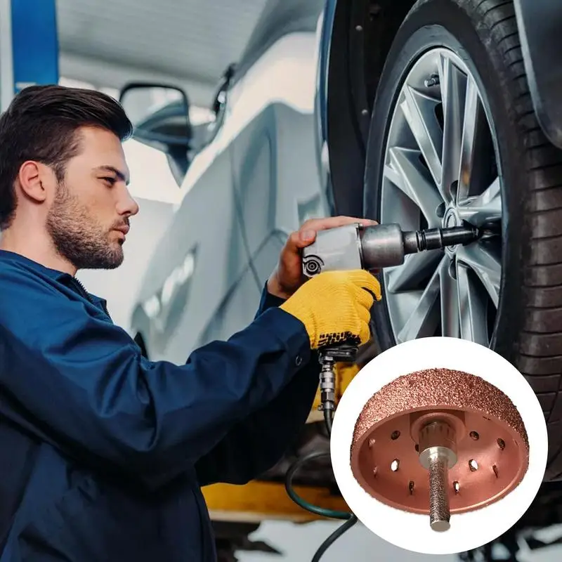 

Tire Buffing Wheel Repair Tool Hemispherical Pneumatic Grinding Head Coarse Grit Tire Buffer Suitable For Most Tire Repair