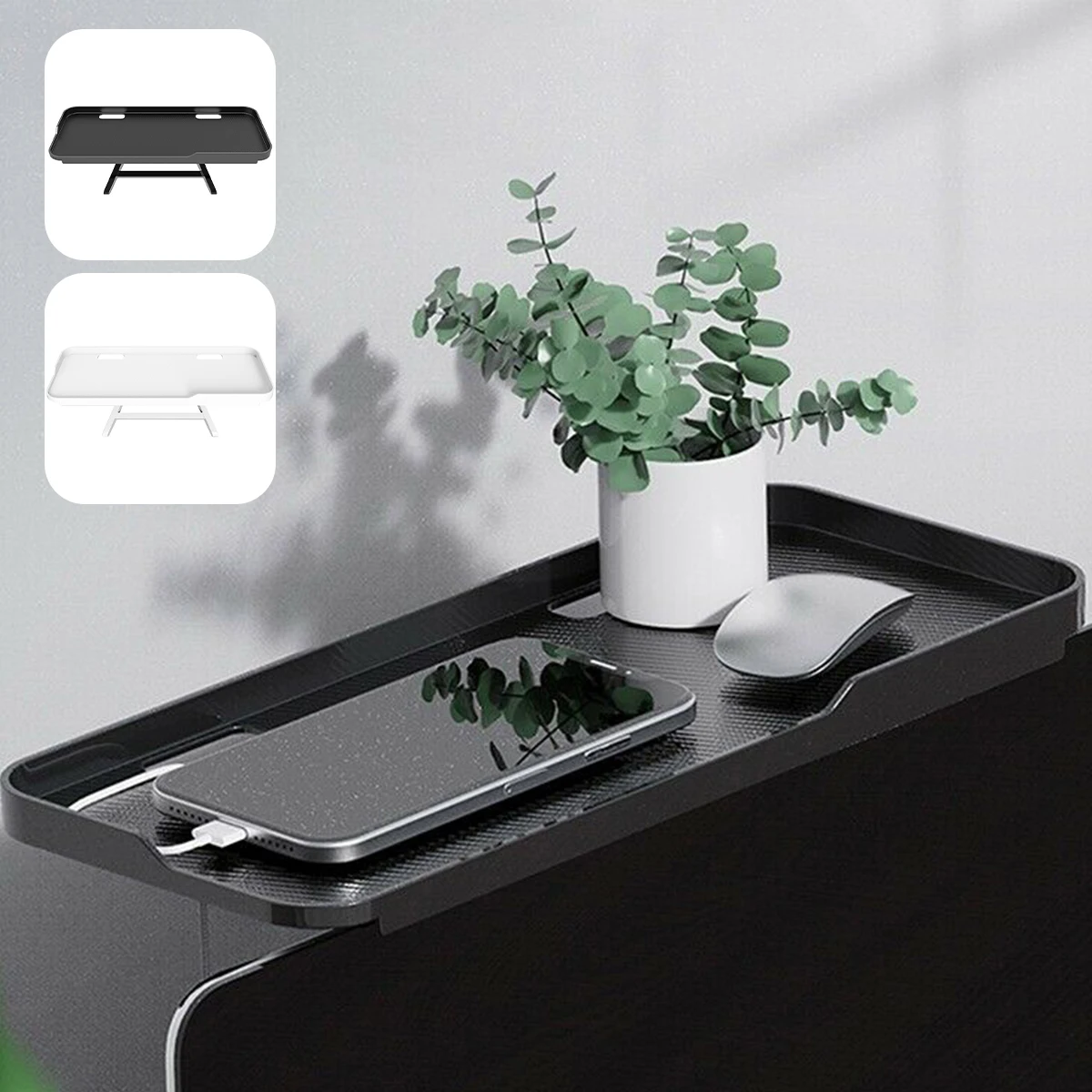 

TV Top Shelf Multifunctional Computer Rack Screen Top with Double Legs Anti-slip Screen Mount Storage Rack Space Saving Holders