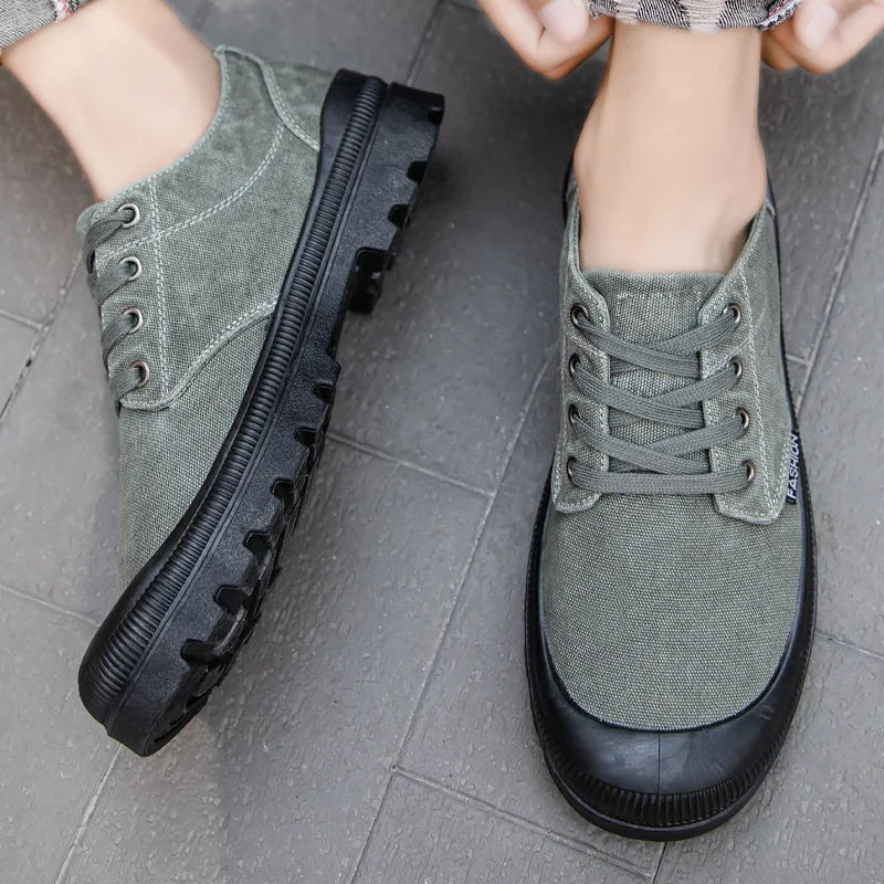 Туфли мужские из вискозы дышащие холщовые кроссовки без шнуровки повседневная