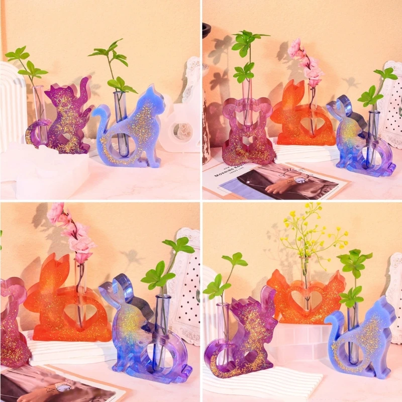 Формы для пробирок вазы цветочные горшки силиконовые формы форма Aniaml сочных