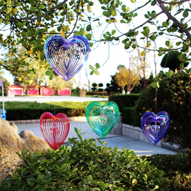 

Heart Wind Spinner Wind Catcher Love Metal Wind Chime Rotating Wind Chime Rotating Wind Chimes Hanging Decorations
