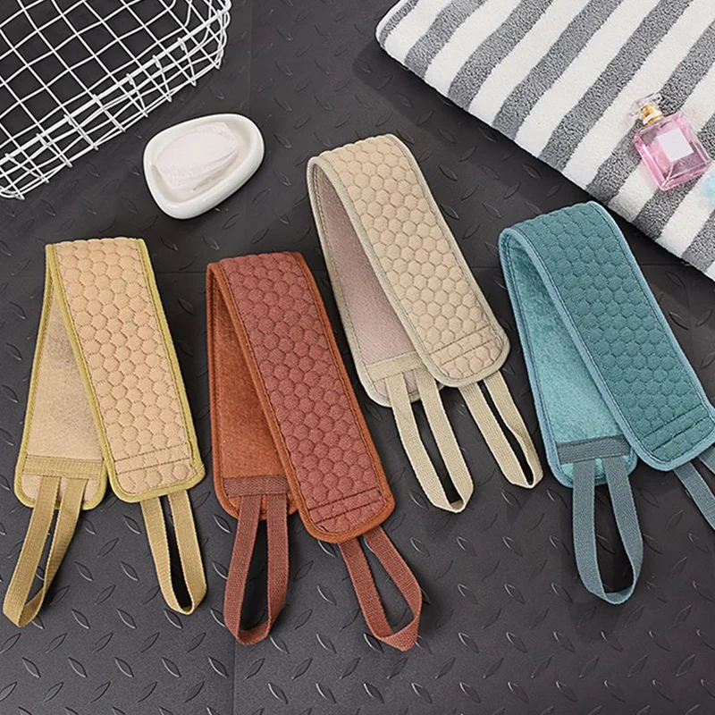 

2 Pcs Household Bathroom Lengthened Back Scrub Cleaning Body Massage