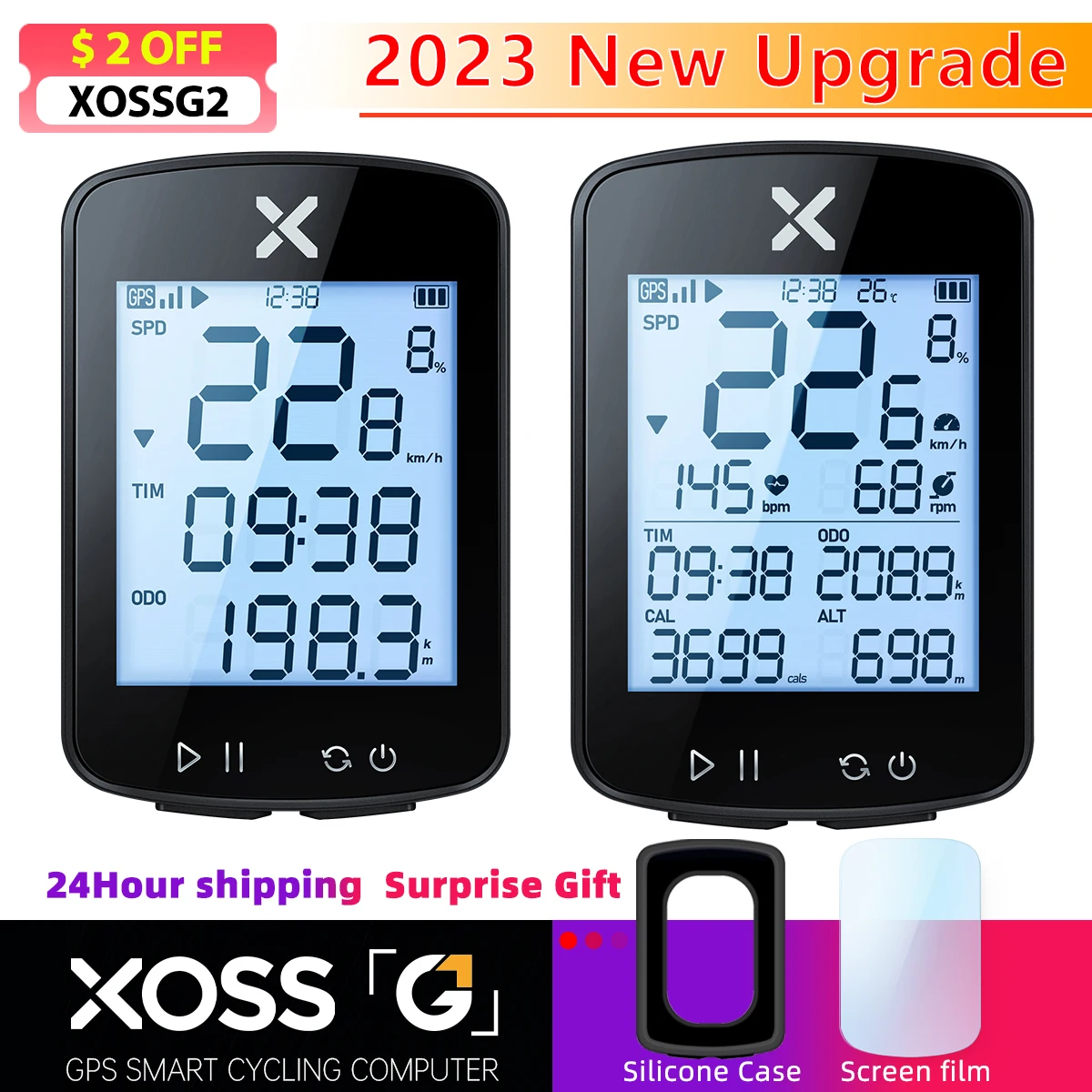 XOSS GPS Cycling Computer G+ Plus Wireless  Speedometer Bluetooth Tracker Waterproof Road Bike MTB Bicycle Odometer New Xoss G2