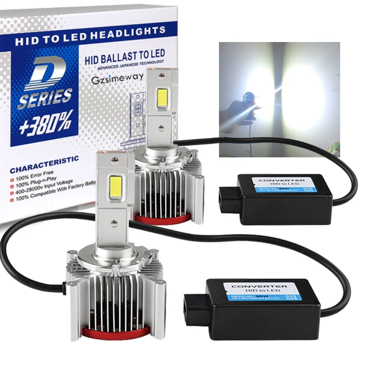 2PCS Car Light D1S D4S D2S LED Canbus Headlight D3S D1R D2R D3R D4R D5S D8S Bulb 70W 32000LM Kit to Replace HID Conversion Lamps