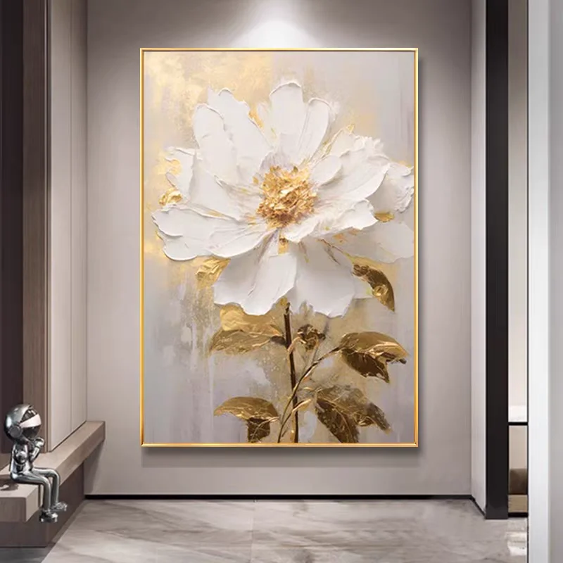 

Абстрактная цветочная картина на холсте