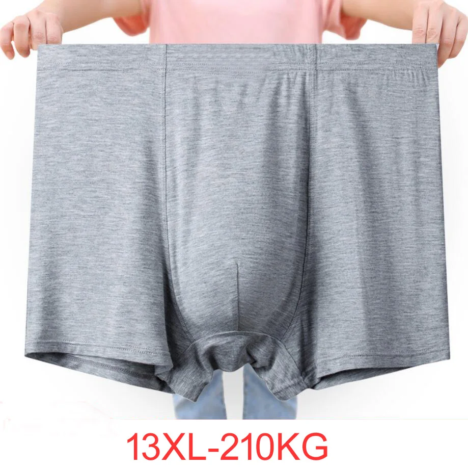 Фото 4 шт. мужские трусы из модала, свободные мужские боксеры 13XL, 210 кг, 8XL, 9XL, 10XL, 11XL, 12XL, большие размеры, на талии 185 см, однотонные удобные трусы №1