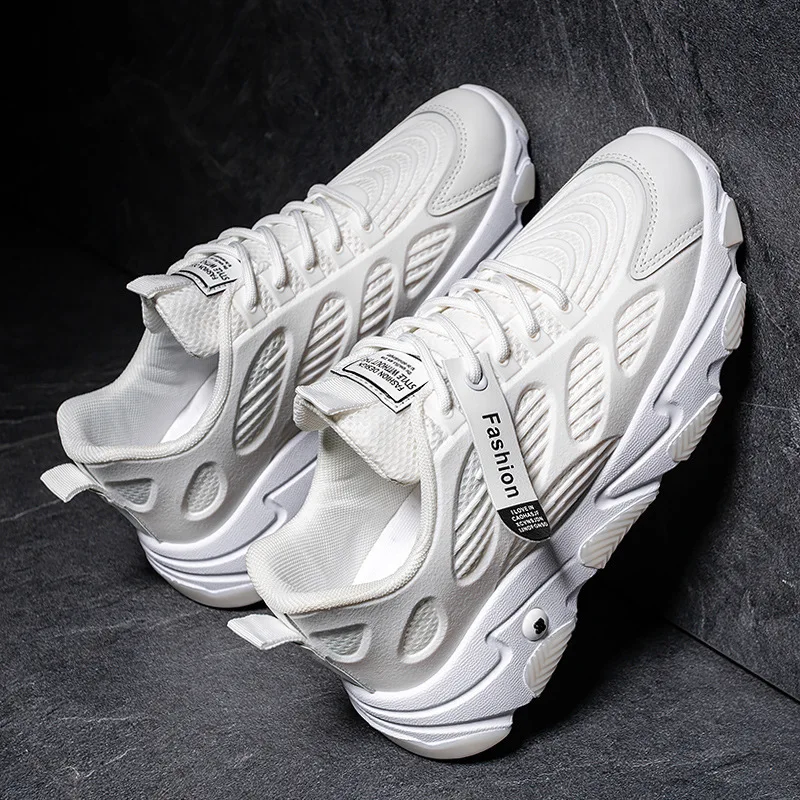 

Кроссовки мужские сетчатые, дышащие легкие спортивные туфли, Вулканизированная подошва, для улицы, повседневная обувь для бега