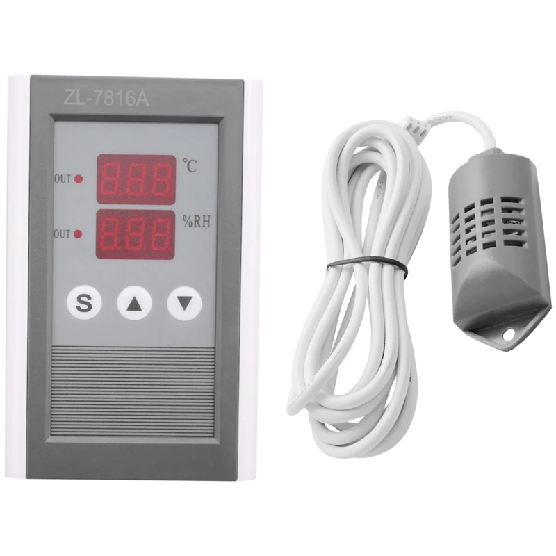 

Zl-7816A,12 В, контроллер температуры и влажности, термостат и гигростат, контроллер влажности инкубатора