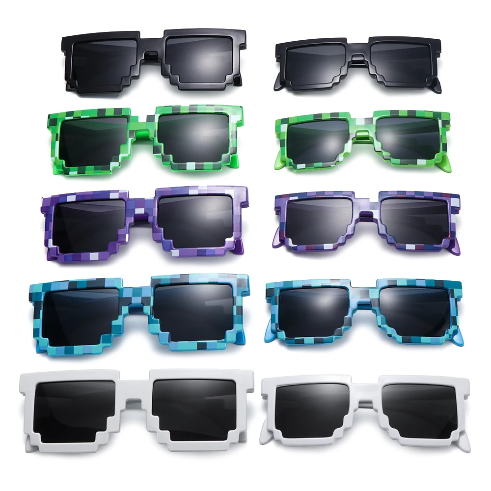 

Cosplay Toys for Children Birthday/Party Thug Life Sunglasses Pixel Mosaic Sunglasses Gamer Robot Sunglasses Favors