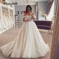 elegant lace flower a line sweetheart long wedding dresses off shoulder princess bridal bride ball gowns dress oho robes