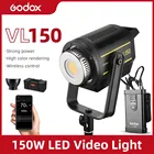 Светодиодная лампа для видеосъемки Godox VL150, 150 Вт, 5600K, белая версия, непрерывный выход, крепление Bowens, студийное освещение, Поддержка приложения