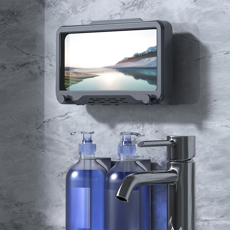 

Настенный держатель чехол для телефона Bath, водонепроницаемый держатель для телефона, герметичный сенсорный Органайзер, дорожная портативная настенная подставка, Декор