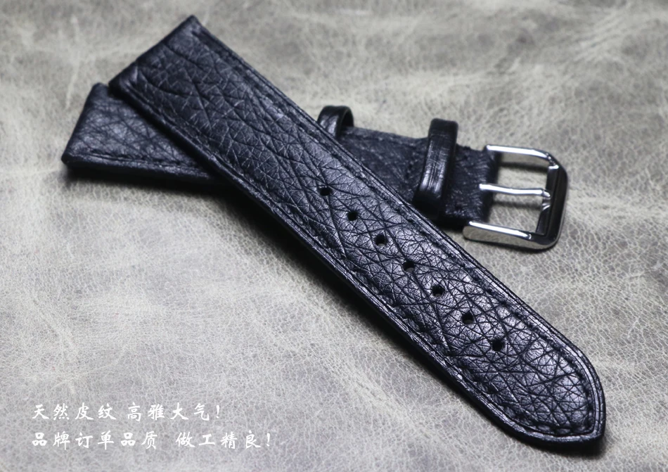 14 16 18 19 20 21 22mm Handmade Thin Dermis Premium Strap True Belt Wrist Band Real Leather Ostrich Skin Watchband Watch Chain
