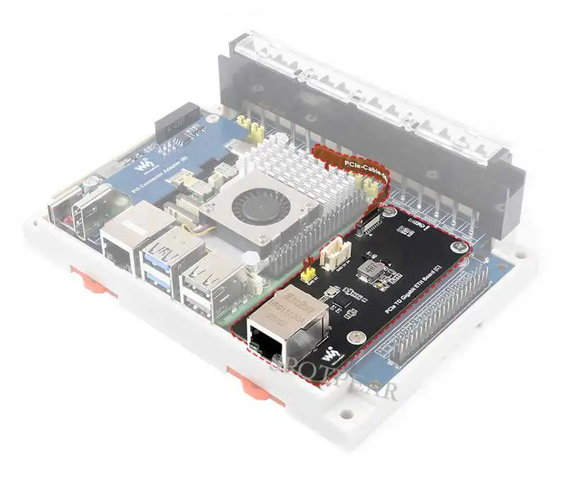 Фото Плата расширения Raspberry Pi 4B 5 Industrial с изолированными интерфейсами RS232, RS485, CAN, CANFD и корпусом №3