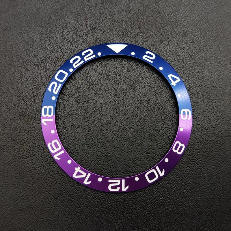 38mmx30.5mm Aluminum Ring GMT Diver's Style Watch Bezel Insert for 40mm Men's Watch Cases Replace Accessory Diving Bezel Ring