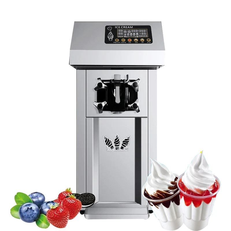 

Настольная мини-машина для приготовления мягкого мороженого для кофе, холодных напитков, магазина, гамбургеров, молока, чая, коммерческая м...