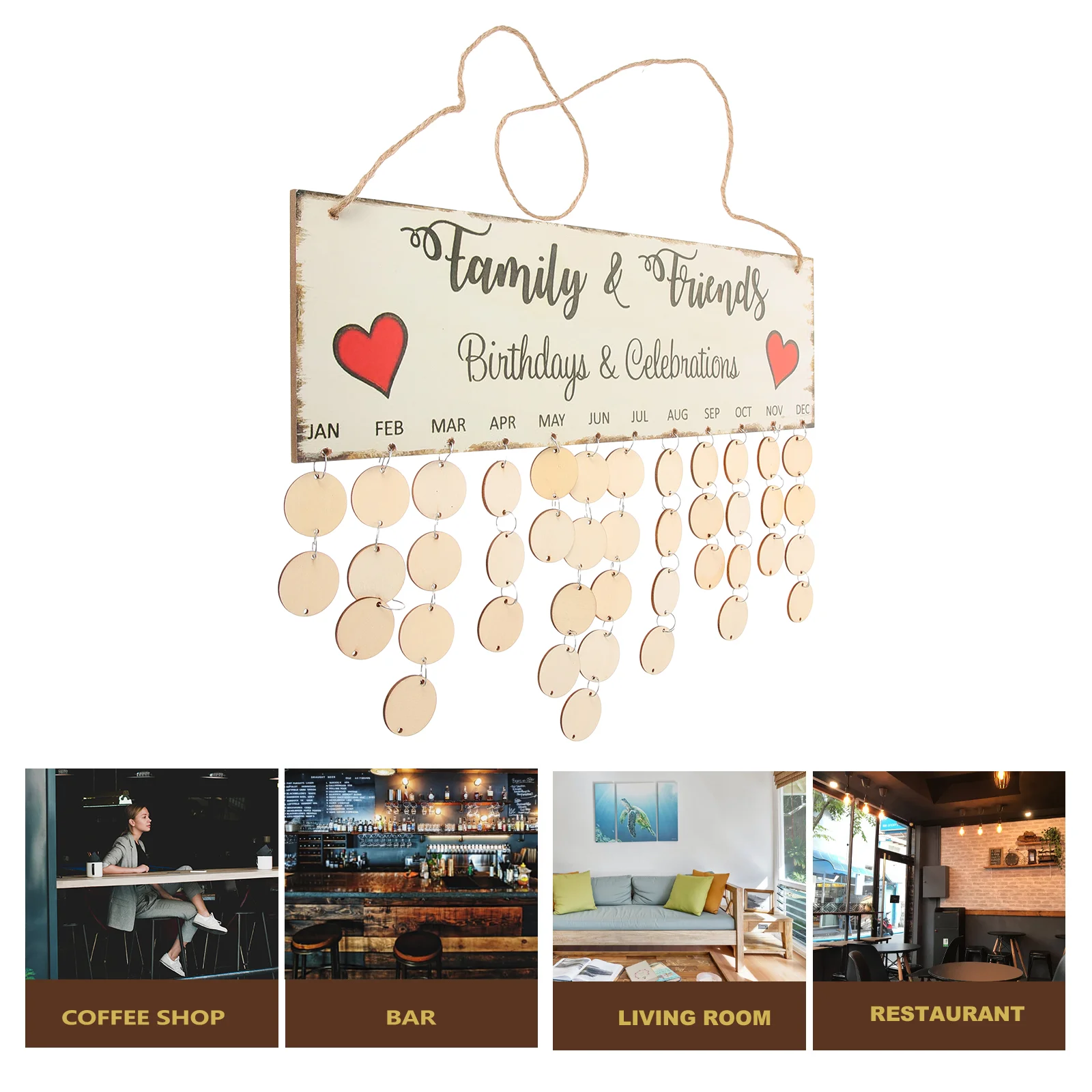 Круглые календари семейная доска на день рождения набор сделай сам настенные