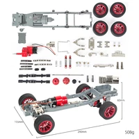 metal body frame chassis kit with 4 wheels for wpl d12 rc hobby car crawler