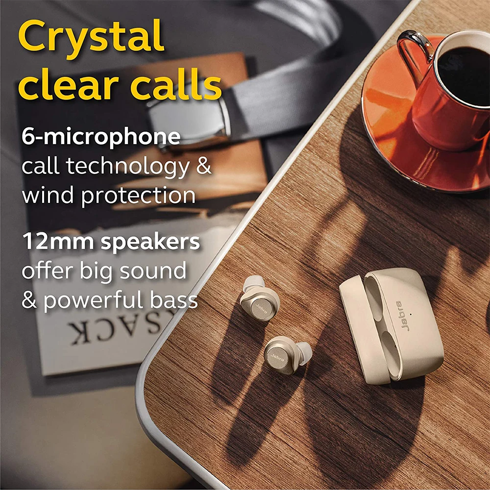 Оригинальные беспроводные Bluetooth наушники Jabra Elite 85t спортивные с шумоподавлением