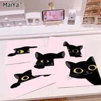 maiya new design black cat beautiful eyes laptop computer mousepad top selling wholesale gaming pad mouse