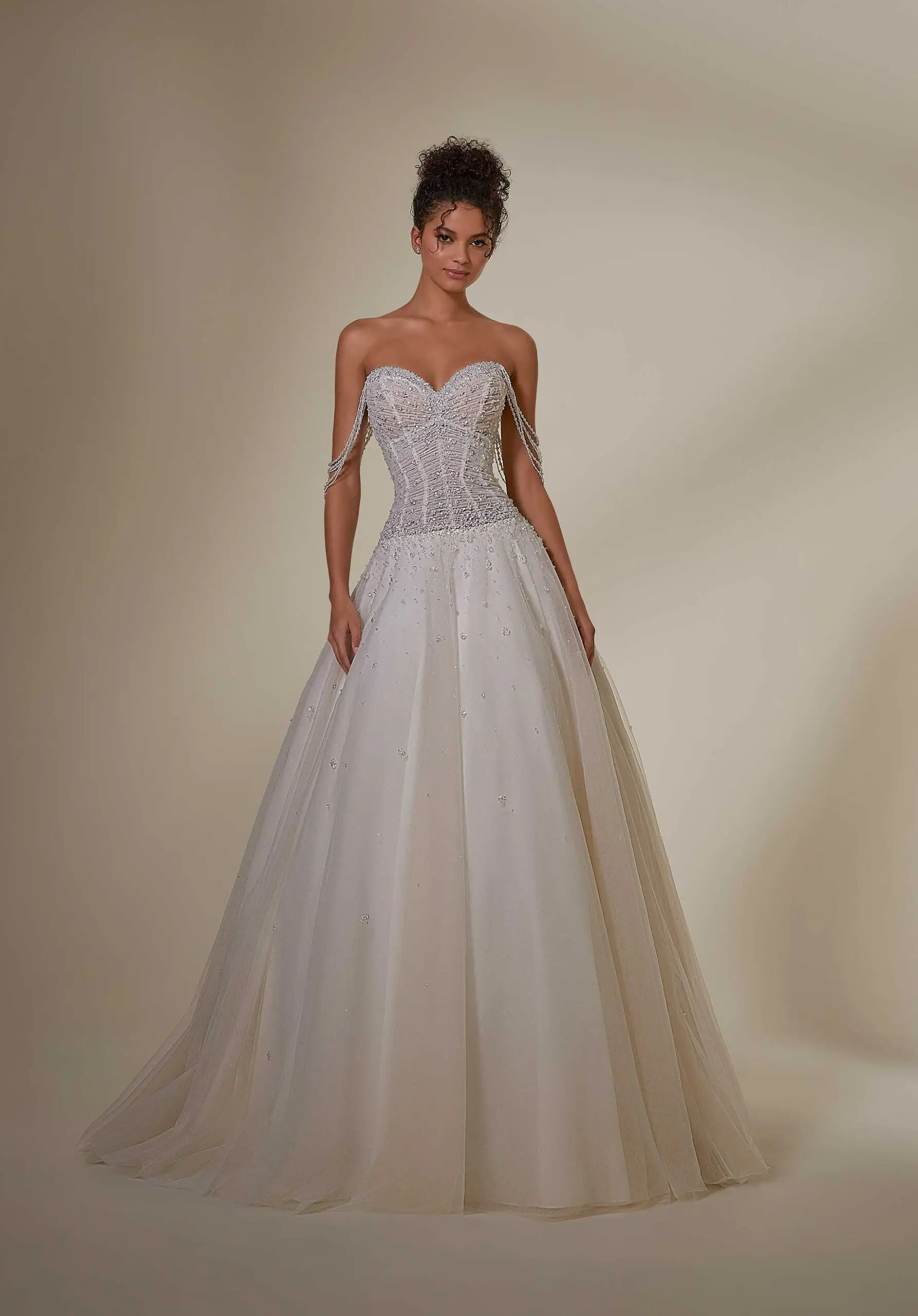 

Summer Long Sexy Customized Women Bride A-Line Organza Wedding Dress WHW-308