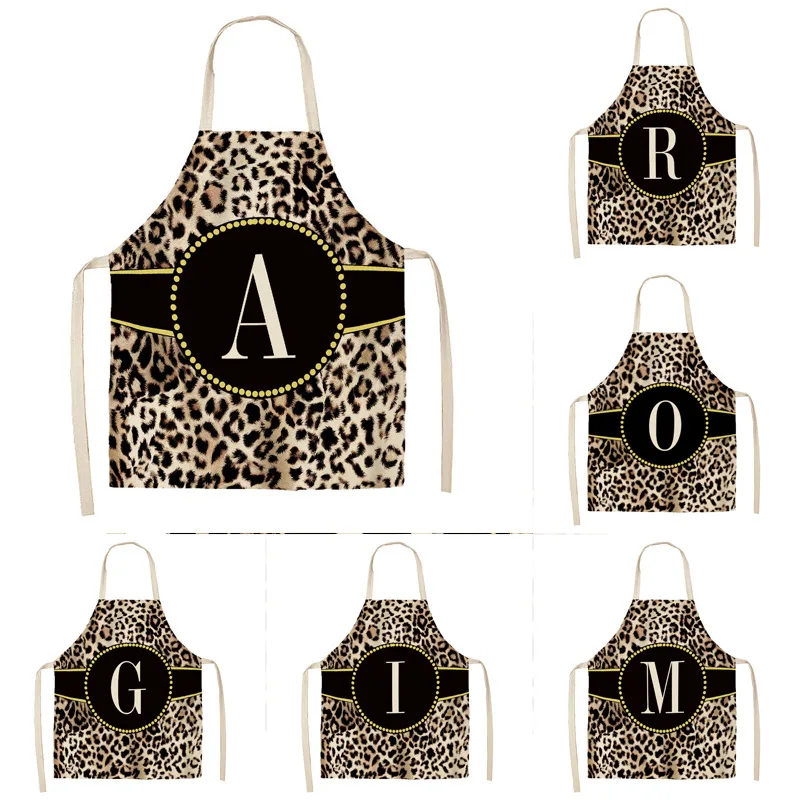 

Leopard Monogram Apron Sleeveless Stain Resistant Linen Apron Baking Accessories Chef Apron Linen Apron Sanitary Apron for Men