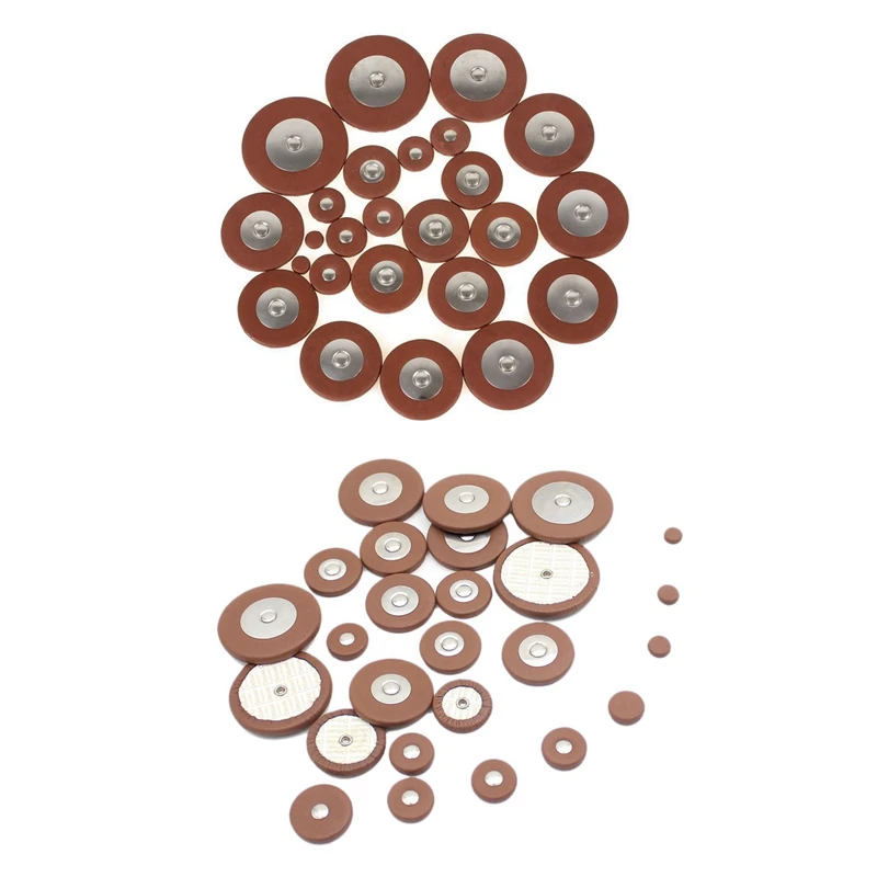 

53 Pcs Saxophone Pads Sax Sheep Leather Pads Replacement :27 Pcs For Soprano Saxophone Sax Accessories & 26 Pcs For Alto Saxopho