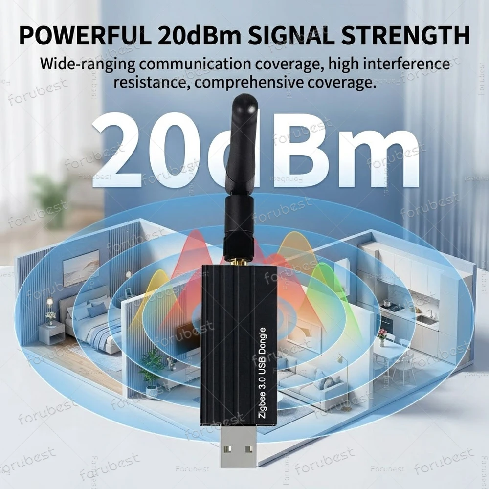 Фото Универсальный USB-адаптер Zigbee 3.0, шлюз Zigbee с открытым исходным кодом, беспроводной хаб с поддержкой Home Assistant, Zigbee2MQTT, серии Zigbee №4