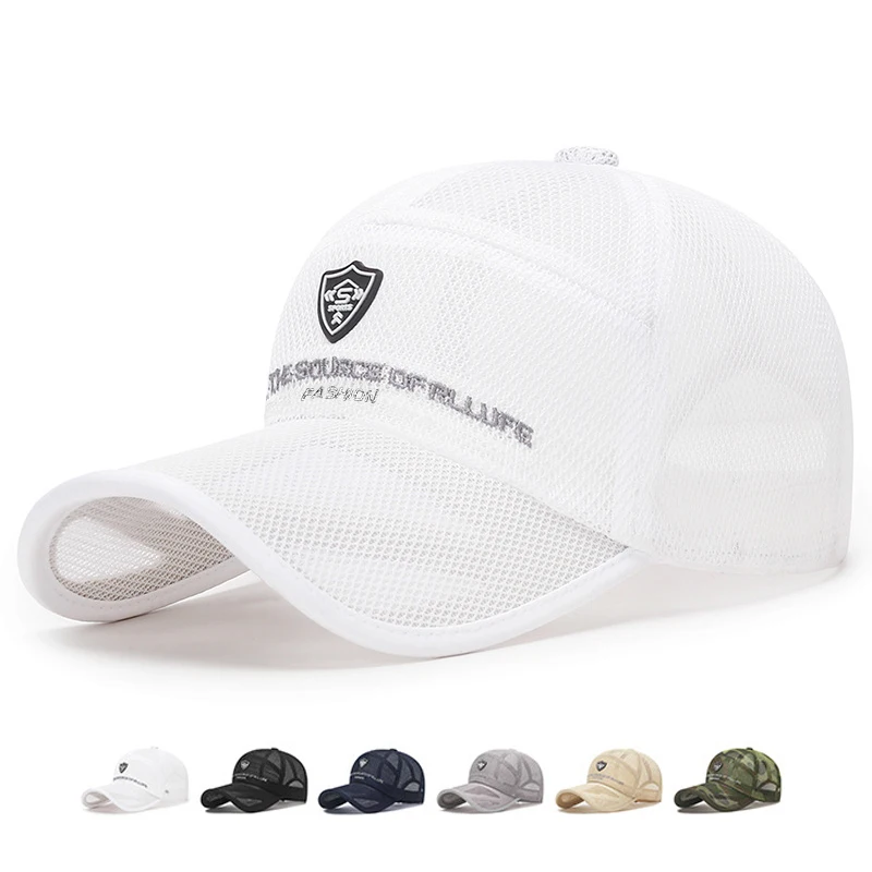 

Шляпа мужская летняя, дышащая солнцезащитная, для занятий спортом на открытом воздухе, с козырьком