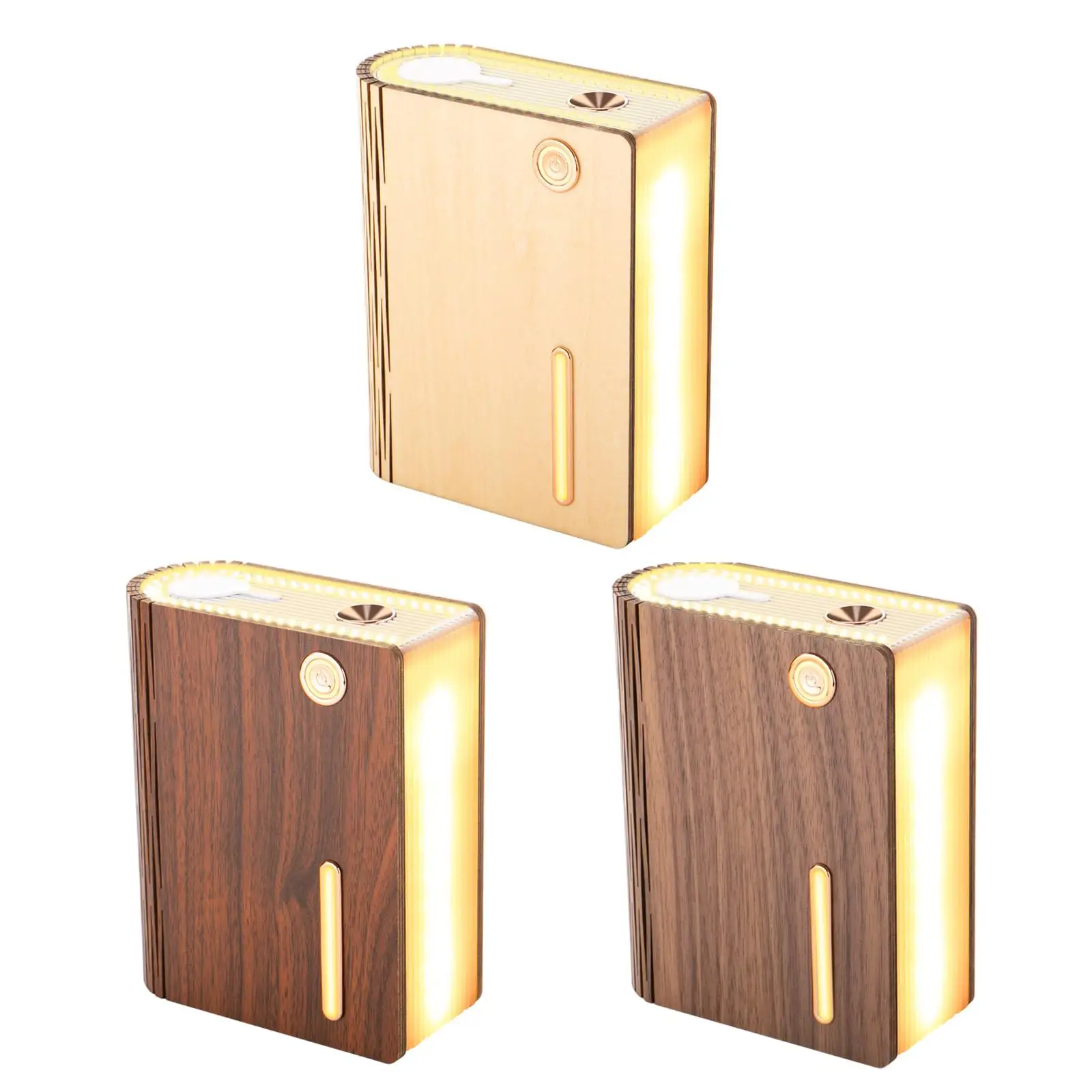 

Air Humidifier Wooden Book Lamp Aromatherapy Diffuser USB Nightlight for Desktop Kids Room