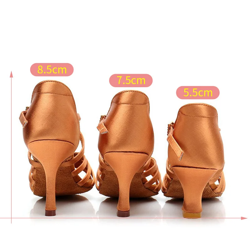 New Arrival Latin Dance Shoes High Heels Women Ballroom Dancing Shoes Tango Soft Sole Jazz Shoes Girls Salsa Shoes 5.5/7.5/8.5CM