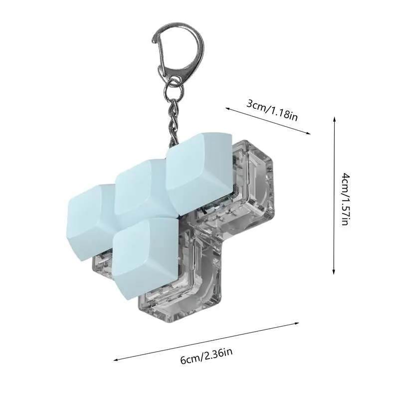 Брелок для клавиатуры 4 кнопки тестер стержня игрушка пальцев Забавный сенсорный