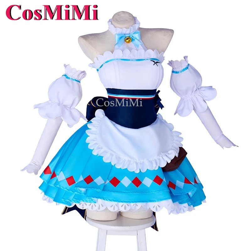 CosMiMi Game Arknights Eyjafjalla The Hvit Aska Косплей Костюм Милое Платье Горничной Карнавальная