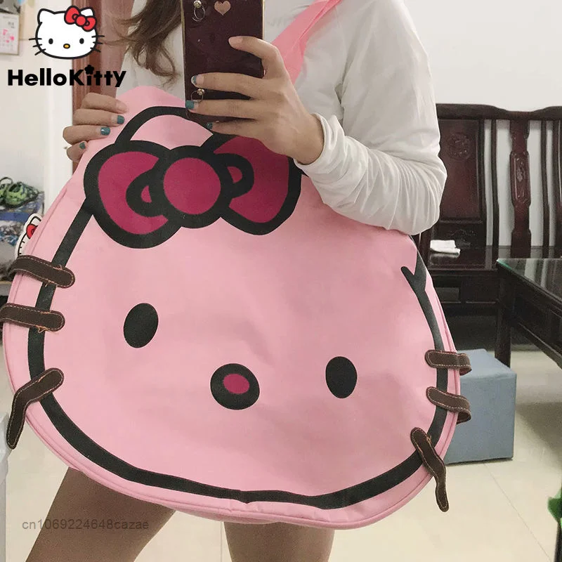 

Sanrio Hello Kitty Large Capacity Travel Bag Student Portable Cartoon Armpit Bag Y2k Korean Style Light Waterproof Storage