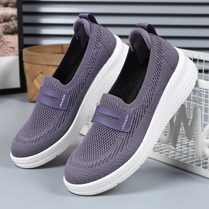 

Breathable Women's Vulcanized Shoes Women Slip-on Walking Sneakers Outdoor Comfortable Casual Sneakers for Womens 2023