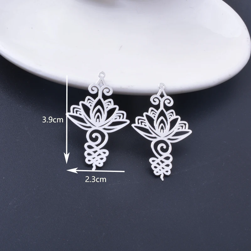 6 шт. золотые тонкие подвески в форме цветка ажурные латунные ювелирные изделия